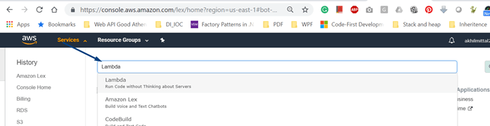 Creating A Chatbot Using Amazon Lex Service - AWS Lambda Functions